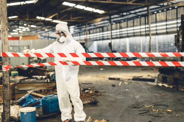 Professional Biohazard Cleanup technician working in Greenacres, FL